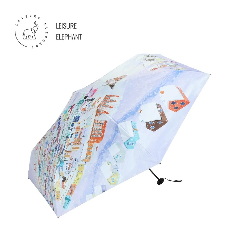 Five-fold sun umbrella